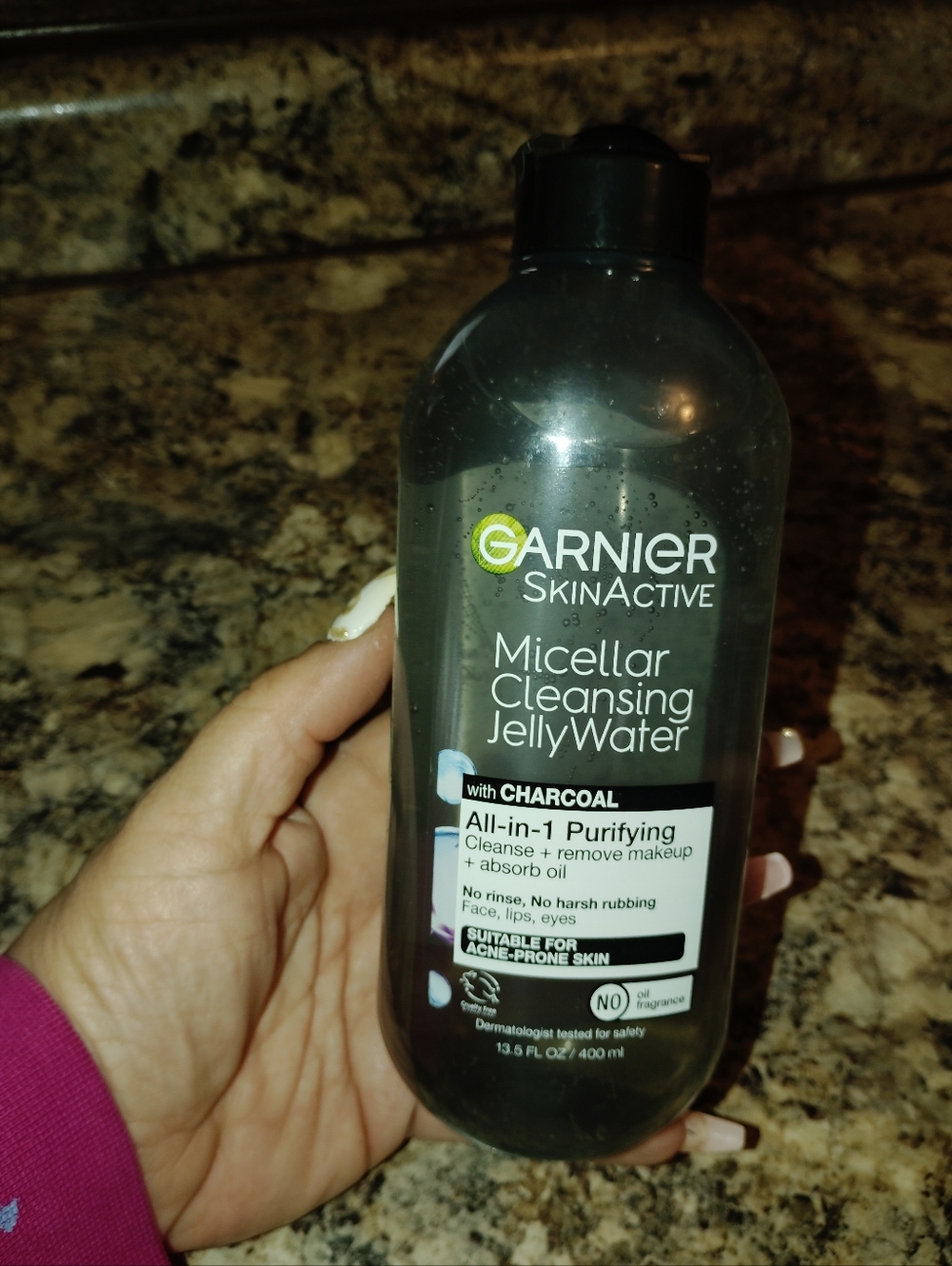 Garnier SkinActive Micellar Cleansing Jelly Water with Charcoal - Black New - Picture 3 of 8